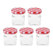 Clear Glass Jar 5 Five Set