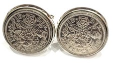 1958 Sixpence Coin Cufflinks Mens 67th Birthday Gift / Present / Anniversary