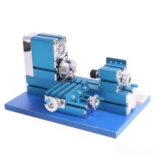 Mini Motorized Lathe Milling Machine Metalworking Tool Turning Lathe Woodworking