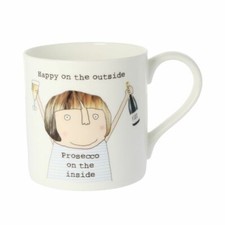 Rosie Made A Thing Prosecco On The Inside Bone China Mug Gift Idea Her