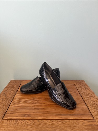 Women pavers black - black, patent
