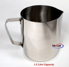 Large 1.5 Litre capacity - Stainless Steel Milk Frothing Jug (Light Scratches)