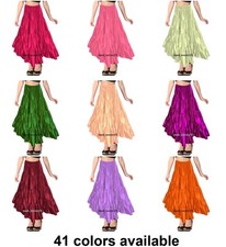 Satin Full Flared Skirt Belly Dance 6 Yard Skirt Spinning skirt Tribal Dance S32