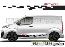 Peugeot Expert van 016 side racing stripes graphics stickers decals vinyl SPORT
