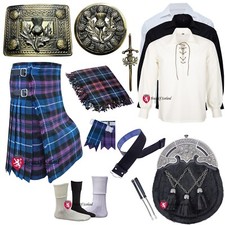 Pride of Scotland Tartan Kilt Outfit Set /Highland Wedding Kilt Attire For Men