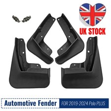 4PCS Front Rear Splash Guards MudGuards Mud Flaps For VW Polo Plus 2019-2024 