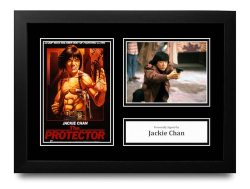 Jackie chan signed framed - jackie, a4