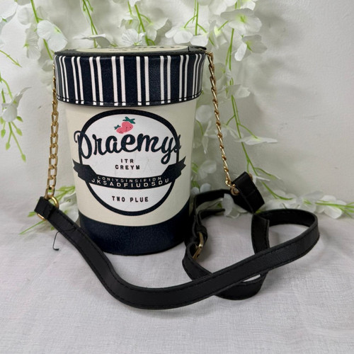 Cream navy cylinder - &, faux