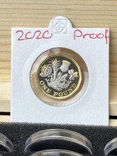 2020 Proof Floral £1 One