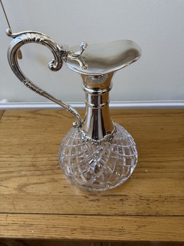 Hallmarked silver and crystal - and,
