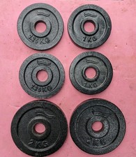 Weight Plates 4x  1 + 2x 2 kg