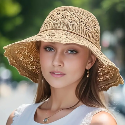 Ladies foldable sun cap beach - ladies,