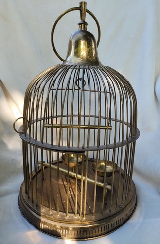 Brass bird cage - brass, vintage