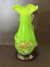 Retro 1970s Lime Green Glass