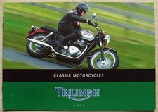 TRIUMPH CLASSIC MOTORCYCLES Sales Brochure 2001 #T3864636 Bonneville THUNDERBIRD