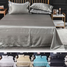 Silk Satin Flat Sheets Pillow