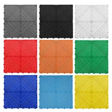 Vented Modular Interlocking Garage Flooring Tiles, Showroom, Outdoor, Detailing