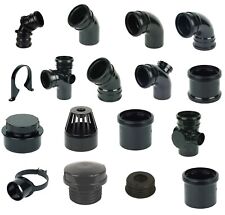 110mm Black Soil Pipe PUSHFIT Fittings UPVC BENDS, TEE External Or Internal Use