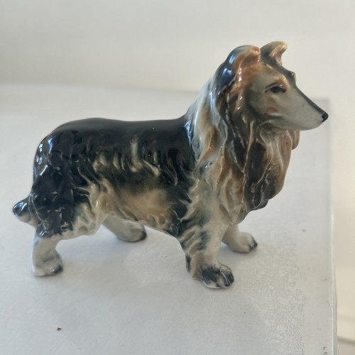 Vintage collie dog - collie, porcelain