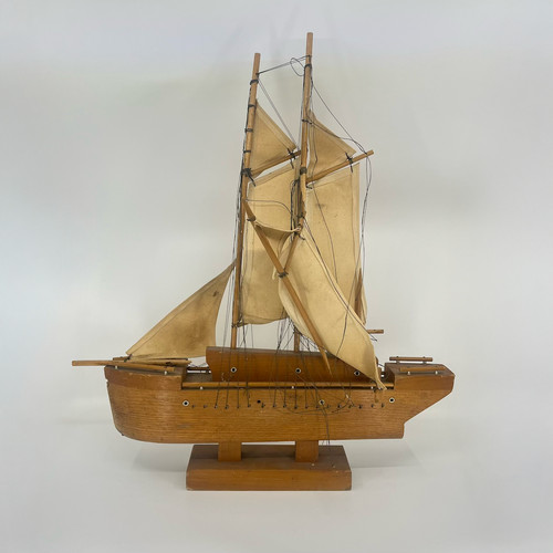 Vintage wooden model ship - wooden,