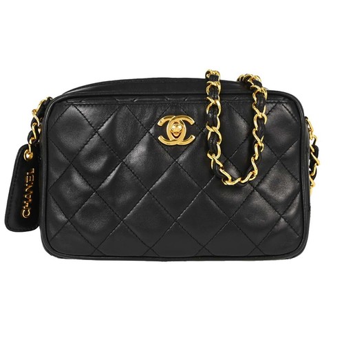Chanel black lambskin - black, camera