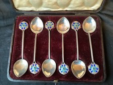 Liberty Silver Enamel Spoons