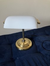 Vintage Bankers Lamp White