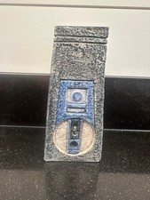 Troika Blue Coffin Vase Circa