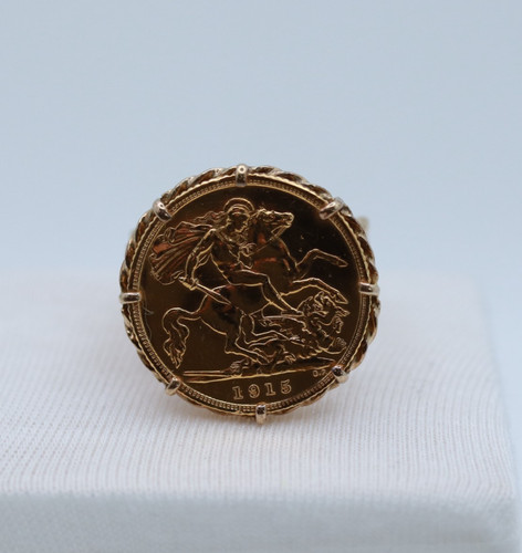1915 half sovereign - half, 3.98g