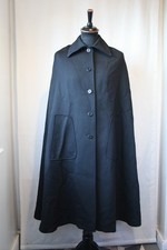 Vintage Wetherall Gt Britain black wool mix Cape coat Goth Halloween revival