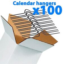 Galaxy 200mm Black Calendar Wire Hangers Hooks Pack x 100