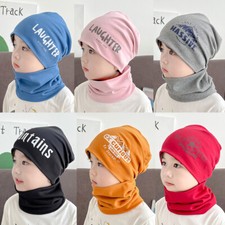 Baby Boy Girl Beanie Hat and Collar Scarf Set Kids Super Soft Cotton Cap Bandana