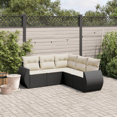 Garden sofa set black - sofa, pe