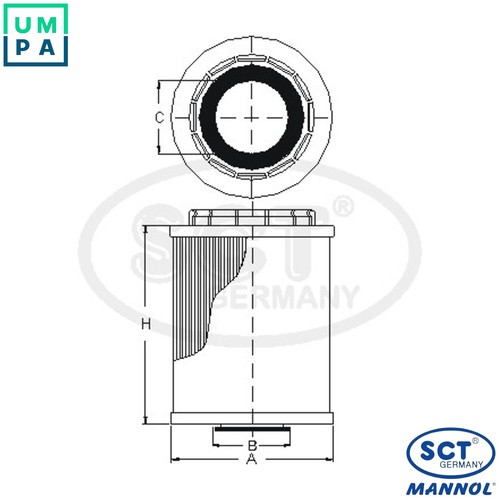 Oil filter 4041 - 4041, l