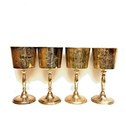 Silver plated goblets set - silver-plated,