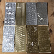 Joblot Outline Silver Gold Peel Off Stickers Wedding X 8 Sheets Craft C739