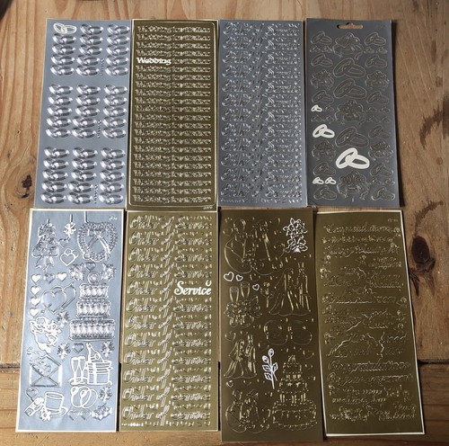 Joblot outline silver gold - outline,