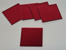5 pieces, Ruby Red Glass