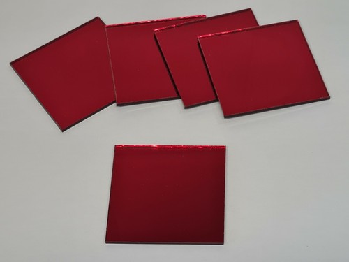 Pieces ruby red glass - ruby,