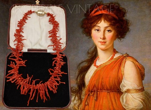 Vintage red coral - red,