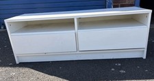 IKEA Besta White TV Unit Bench, 2 Press To Open Drawers, Space For Consoles
