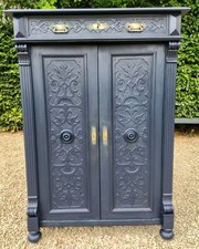 BEAUTIFUL ANTIQUE 1888- 1918 WILHELMINIAN TALL BOY PLIMSOLL PAINT& PAPER LIBRARY