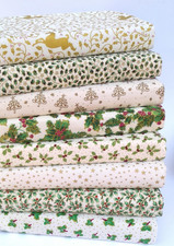 IVORY CHRISTMAS COTTON FABRIC