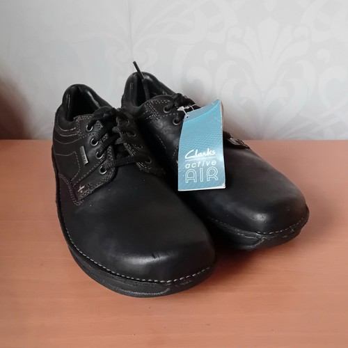 Clarks boys mens black leather