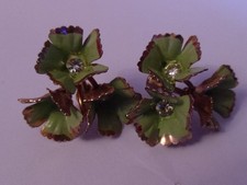 Vintage Green Metal Flower