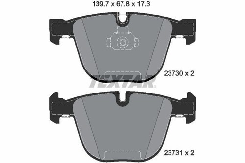 Textar 2373001 rear brake - textar,