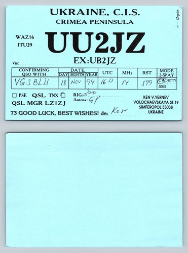 Ham radio qsl qso - radio, postcard
