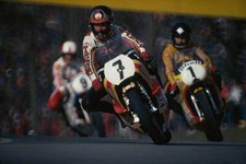 Barry Sheene On His Suzuki