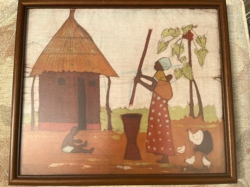African batik art - african,