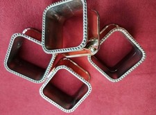 Set Of 4 Silver Plates Napkin Rings With Scalloped Detailed Edge